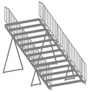 Circus Barum tent stairs set - kit 1:87 (H0) Circus Barum tent stairs set - kit 1:87 (H0)